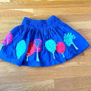 Mini Boden tree appliqué twirl skirt